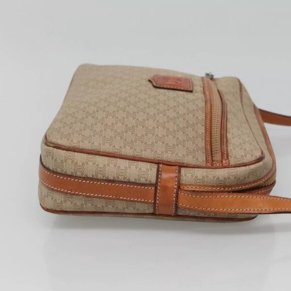 CELINE Macadam Canvas Shoulder Bag PVC Beige Gold Auth - Picture 12 of 16